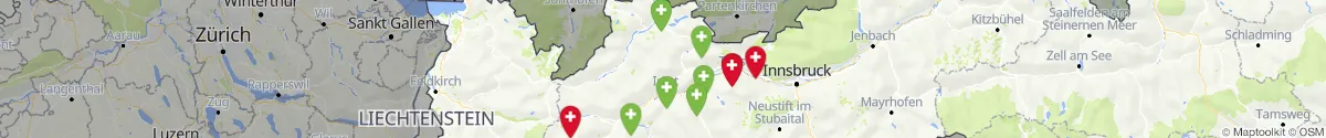 Map view for Pharmacy emergency services nearby Reutte (Tirol)